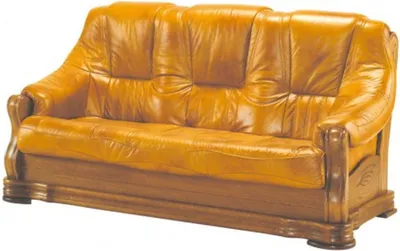Produktbild von Dreisitzer Couch Klassische Ledersofa Couch Polster Sofa 3 Sitzer Leder Couchen