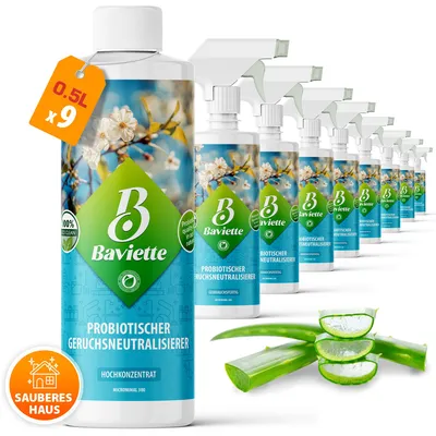 Produktbild von Baviette Geruchsneutralisierer 500 ml Konzentrat – gegen Tiergerüche & Alltagsgerüche in Haushalt, Teppich, Polster & Auto