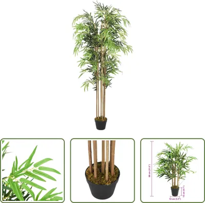 Obrázek produktu pro The Living Store Bambusový strom umělý 500 listů 80 cm zelený