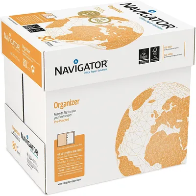 Produktbild von 2500 Blatt Navigator Organizer 80g/m² DIN-A4 - 4-fach gelocht