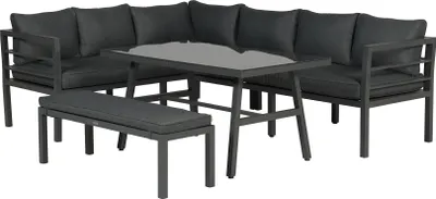Produktbild von Garden Impressions Blakes Lounge/Dining Set 4-tlg - Carbon black/reflex black
