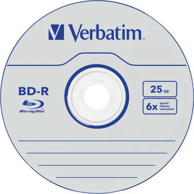 Obrázok produktu pre 1x5 Verbatim BD-R Blu-Ray 25GB 6x Speed Datalife No-ID Jewel