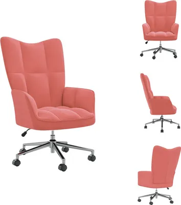 Imagen del producto de vidaXL Sillón reclinable rosa de terciopelo - Sillón