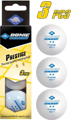 Produktbild von Donic-Schildkröt Tischtennis-Ball 2-Stern PRESTIGE 40mm 3er weiß
