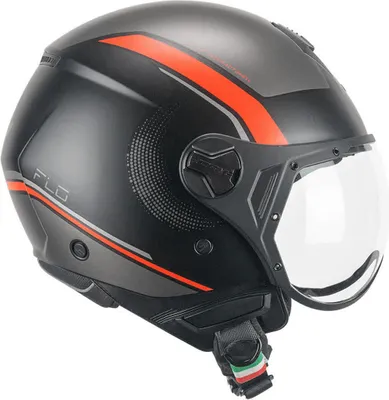 Produktbild von Jet Helm CGM 167M FLO Dot Schwarz Orange Fluo Matt Geformtes Visier größe L