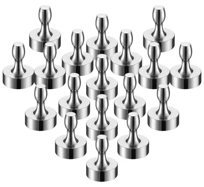 Produktbild von Starke Kegelmagnete, Neodym-Magnetstifte für Kühlschrank, Magnettafel, Whiteboard, Pinnwand, Bürotafel, 12 x 16 mm, 18 Stück