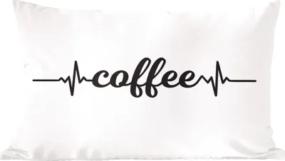 Produktbild von MuchoWow® Zierkissen Sofakissen Wohnzimmer Dekokissen 60x40 cm Kaffee - Sprichwörter - Zitate - Kaffee - Kopfkissen - Polster mit Foto