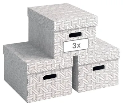 Obrázok produktu pre Leitz Úložná krabica Úložný set 3 ks 15 litrov Recyklovaný kartón