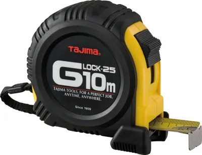 Image de Tajima ajima Profi-Bandmaö´ Lönge 10 m Breite 25mm schwarz/gelb Stahlband