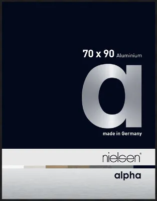 Produktbild von nielsen Aluminium Bilderrahmen Alpha, 70x90 cm, Eloxal Schwarz Matt