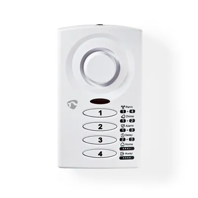 Produktbild von Nedis Tür- und Fensteralarm mit Sirene - Magnetischer Sensor / Tastenfeld - Batteriebetrieben - 3x AAA/LR03 - 85 dB - Weiss