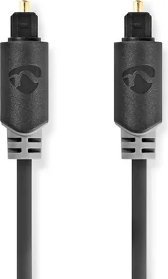Image de Câble audio optique | TosLink mâle | TosLink mâle | 2,00 m | Rond | PVC | Anthracite | Boîte