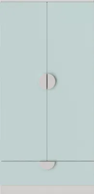 Produktbild von Kinderkleiderschrank 'Sandnes' mit Schublade 123 x 60 x 40 cm Mintgrün