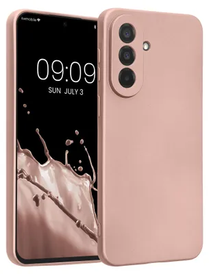 Produktbild von kwmobile Handyhülle für Samsung Galaxy A37 5G Hülle - weiche Silikon Case metallisch schimmernd - Schutzhülle Cover - Metallic Rosegold