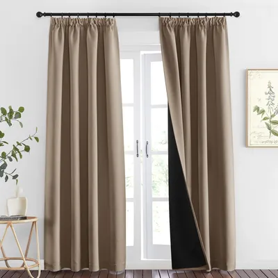 Obrázek produktu pro Zatemňovací závěsy 100% - Hotové závěsy 2 kusy - 140x220cm - Izolační - Měkký polyester