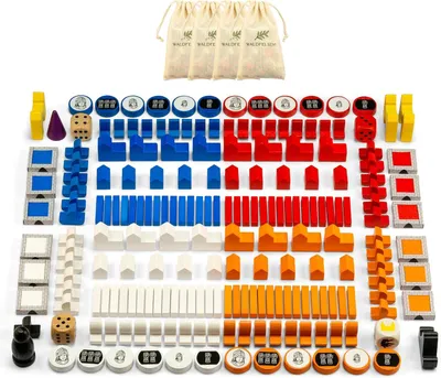Produktbild von Holz Spielfiguren Set, 164 Stück, für Brettspiel