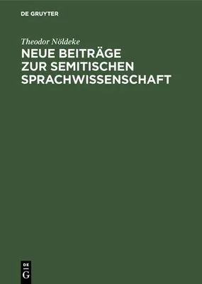 Produktbild von Neue Beiträge zur semitischen Sprachwissenschaft