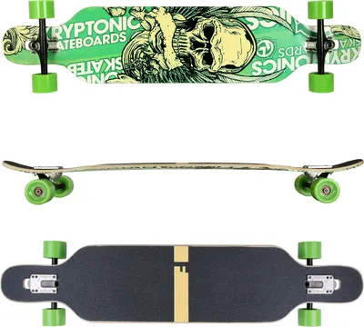 Produktbild von Design grün Totenkopf Ahornholz (Flex 1) FunTomia® Longboard - 2759-0721