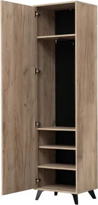 Produktbild von Palmoli – 1-türiger Kleiderschrank, Eiche grau, Garderobe