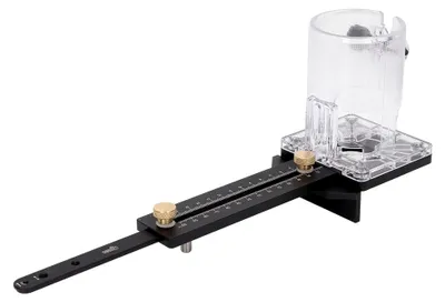 Produktbild von Holzschneider-Kreisschneider-Vorrichtung, Stabile Fräsbasis mit 2 Positionierungslöchern für Holzbearbeitungs-Enthusiasten, Aluminiumlegierung