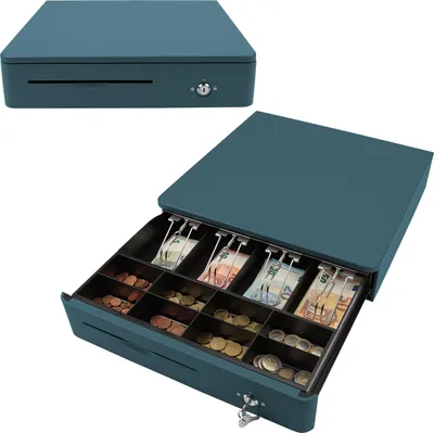Produktbild von Olympia M405, Elektronische Geldschublade, Metall, Blau, 12 - 24 V, 405 mm, 400 mm
