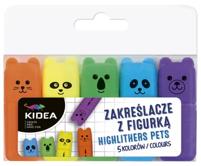 Obrázek produktu pro Kidea Zakreślacze z Figurką 5 szt. w Blistrze