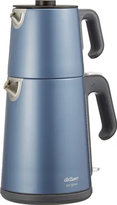 Produktbild von Arzum Cay Sefasi Teemaschinen, Elektrischer Türkischer Teekocher, 1650W Leistung, 1,2L Teekanne, 1,8L Wasserkocher, Edelstahl, Warmhaltefunktion