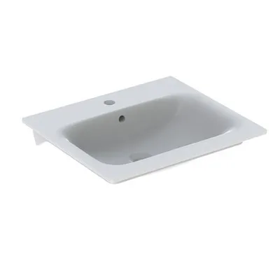 Produktbild von Geberit Möbelwaschtisch RENOVA PLAN mit Hahnloch, mit Überlauf 550 x 480 mm weiß