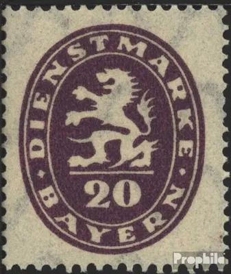 Produktbild von Briefmarken Bayern 1920 Mi D47 mit Falz Abschiedsserie