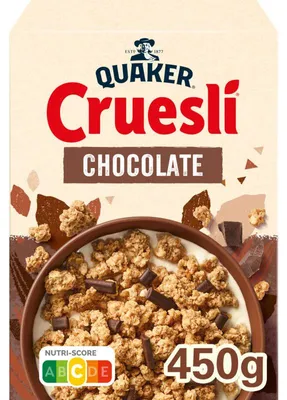 Produktbild von Quaker Cruesli Schokolade Müsli 450g – Knuspriges Schoko-Frühstück