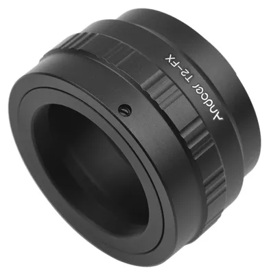 Obrázek produktu pro Andoer T2-FX kovový kroužek adaptéru objektivu, adaptér objektivu s bajonetem T/T2, náhrada pro fotoaparáty Fujifilm X-T1/X-A1/X-E2/X-M1/X-E1/X-Pro1 s bajonetem X