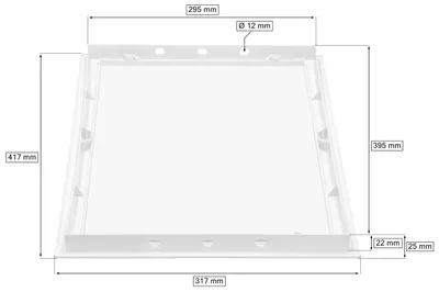 Produktbild von KOTARBAU® Revisionstür Revisionsklappe 30x40 cm zum Lackieren Schnappverschluss Revitür  Inspektionstür Zugangstür Wartungsklappe Serviceklappe Trockenbau Reinigungsklappe Kunststoff Weiß