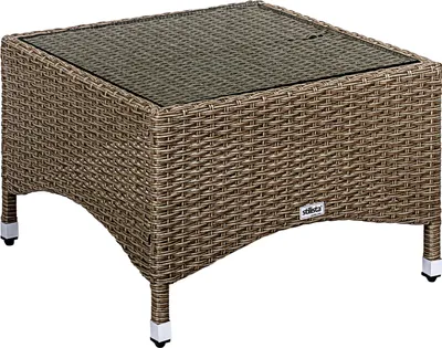 Obrázok produktu pre STILISTA, odkladací stolík, 58 x 58 cm, umelý ratan, krémová farba