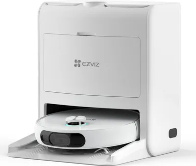 Immagine prodotto di EZVIZ RS2 Aspirapolvere lavapavimenti robot con base di lavaggio automatica e telecamera di sicurezza, connesso con app