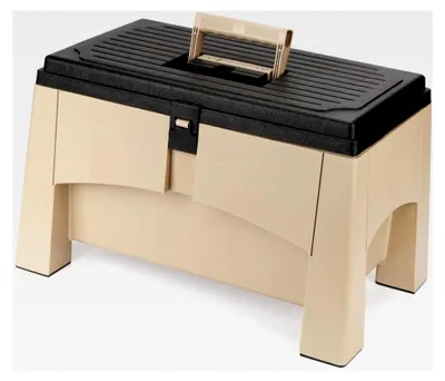 Produktbild von 3-in-1 Camping Trittstufe und Aufbewahrungsbox für Wohnmobile und Wohnwagen, belastbar bis 200 kg