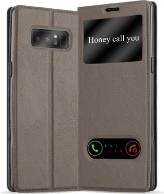 Obrázok produktu pre Cadorabo ochranné puzdro pre Samsung Galaxy NOTE 8 kryt v hnedej farbe puzdro na mobilný telefón puzdro na knihu kryt puzdro