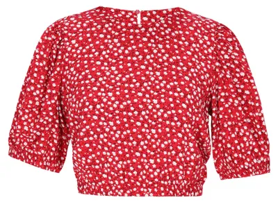 Produktbild von VANJA damen bluse - rot weiss, XS