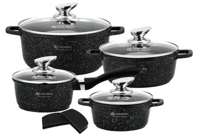 Produktbild von Edenberg EB-8143 Kochtopf-Set Marmorbeschichtung 8-teilig