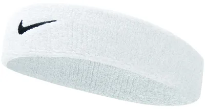 Produktbild von Nike Swoosh Stirnband Weiß-Schwarz Weiß