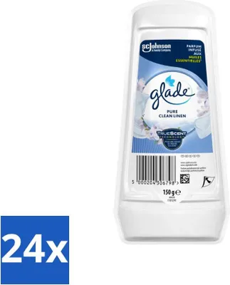 Obrázek produktu pro Glade - Gel - Pure Clean Linen - 150 g - výhodné balení - 24 kusů