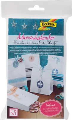 Image de folia 9401 folia Calendrier de l'Avent « Sachets en papier vierges », blanc