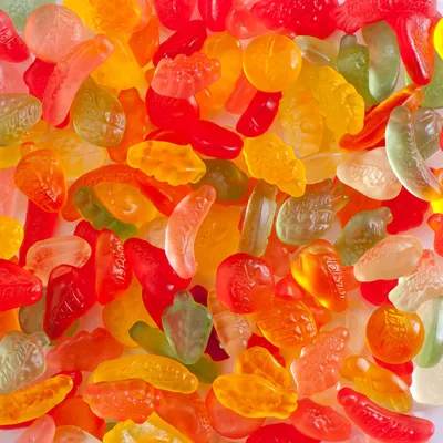 Produktbild von De Bron Fruit Gums Bunte Früchte Fruchtgummi Zuckerfrei 1 kg