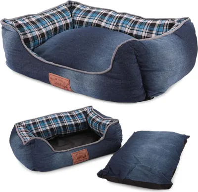 Produktbild von Hunde- und Katzenbett mit Kissen, Größe L