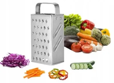 Image de Galicja Râpe Manuelle Inox 4 Faces Légumes Fromage