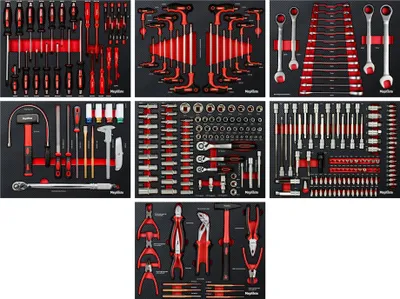 Produktbild von Mephisto Werkzeugwageneinlage CRV Werkzeug, metrisch, inkl. Soft Inlay passend zu Mephisto Werkzeugwagen