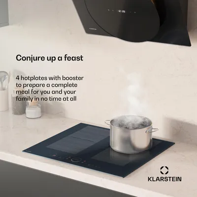 Obrázek produktu pro KlarsteinDelicatessa 60 Flex vestavná indukční varná deska, 7000 W, Flexi zóna, Booster, Indukce
