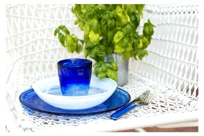 Produktbild von Set aus 6 tiefen Tellern aus weißem Glas, 21 cm