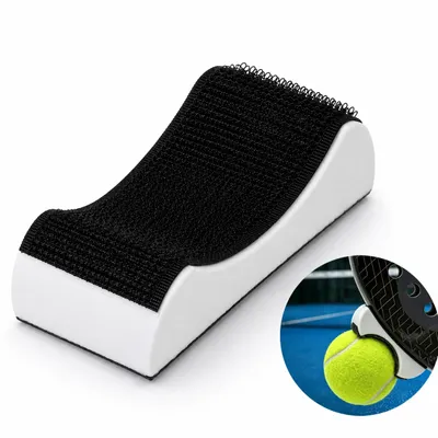 Productafbeelding van Ballopvanger – Padel-ballopvanger – Padel-ballpicker – Ballpicker – Vang de padelbal op zonder te bukken – Wit/Zwart – Aan de voorkant van de racket – Padel – CHPN