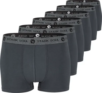 Produktbild von Stark Soul® Boxershorts 6'er Pack - Hipster Shorts – Dunkelgrau - Gr: XL