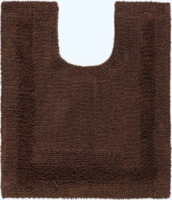 Produktbild von HOMESCAPES WC-Vorleger braun 50x55 cm aus 100% Baumwolle